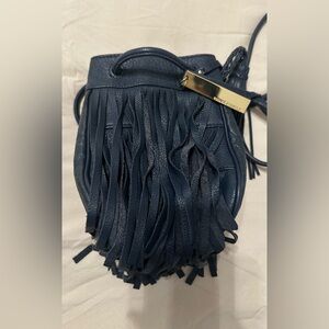 Vince Camuto fringe crossbody bag. Blue